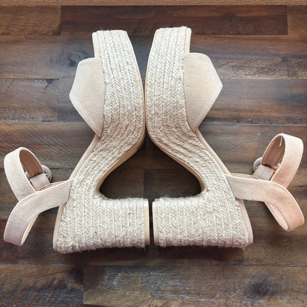 Miracle Miles Jana Espadrille Platform Sandals Womens 9 Boho Vacation Shoes NWOT - Picture 2 of 14